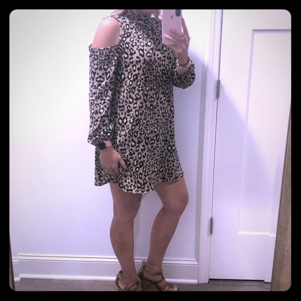 Boutique leopard dress NWOT size small